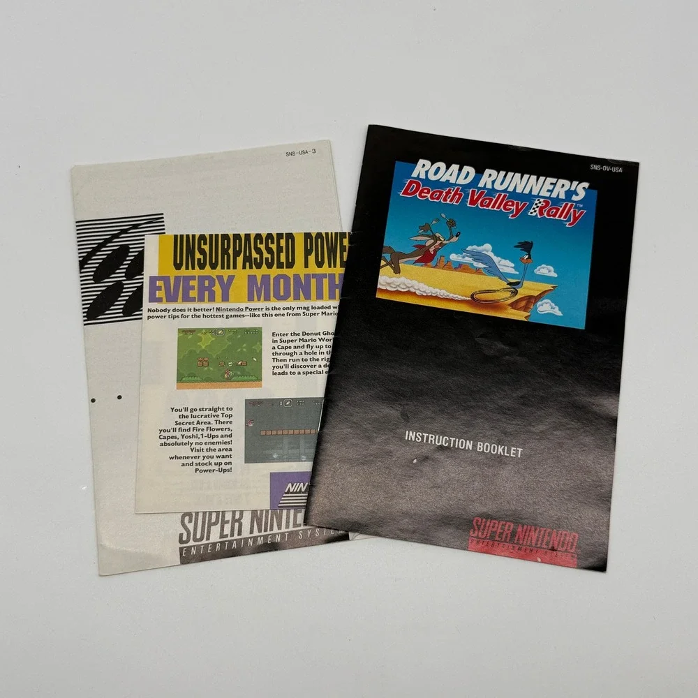 Road Runner's Death Valley Rally SNES Super Nintendo Complete CIB Tested
